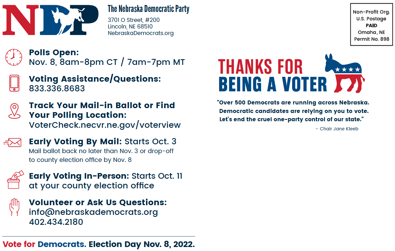 Democratic Voter Guides Election Nov. 8 Nebraska Democratic Party