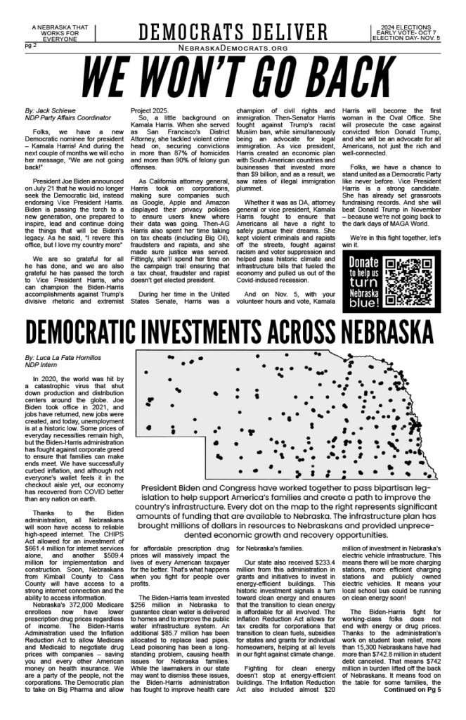 We Won't Go Back & Democratic Achievements Across Nebraska